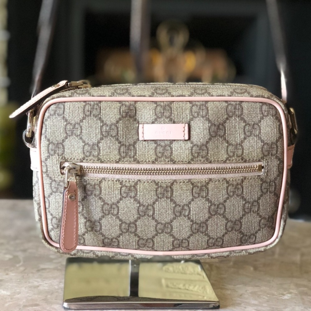 Authentic Pink Gucci GG Crossbody Bag